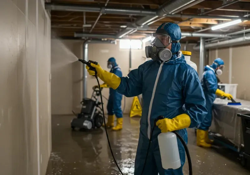 Basement Sanitization and Antimicrobial Treatment process in Ellis County, TX